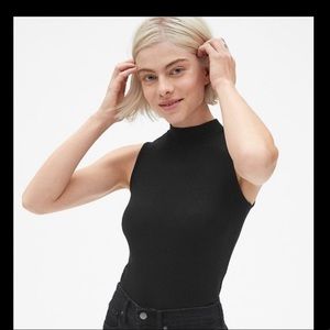 WHITE Gap mock neck tank top. Size medium tall.